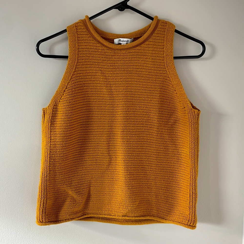 Madewell mustard knit tank top!